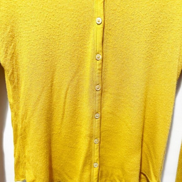 🌷SALE Wilfred Aritzia Oceane Ribbed Shirt Size XS Yellow Modal Soft - Picture 9 of 16